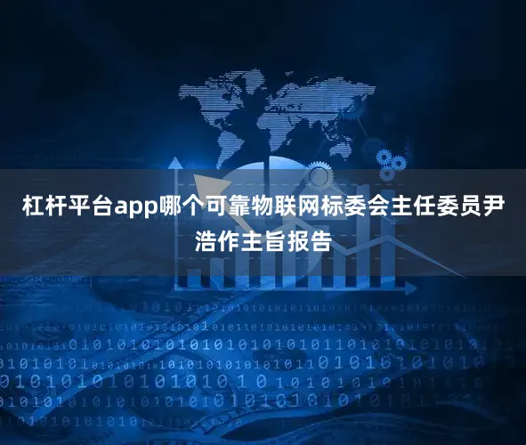 杠杆平台app哪个可靠物联网标委会主任委员尹浩作主旨报告